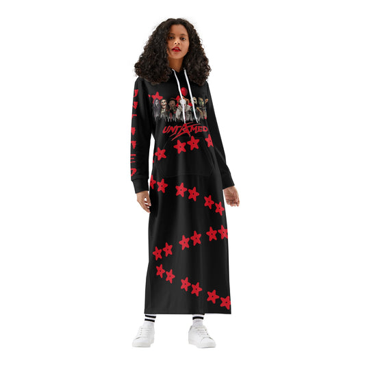 Untamed S.O.S Edition Womens Black Long Hoodie Dress