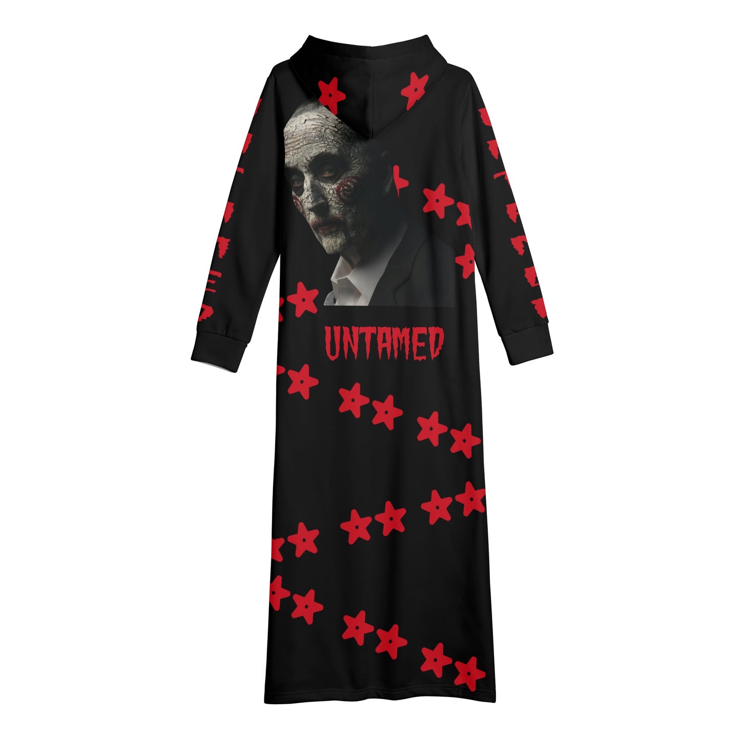 Untamed S.O.S Edition Womens Black Long Hoodie Dress