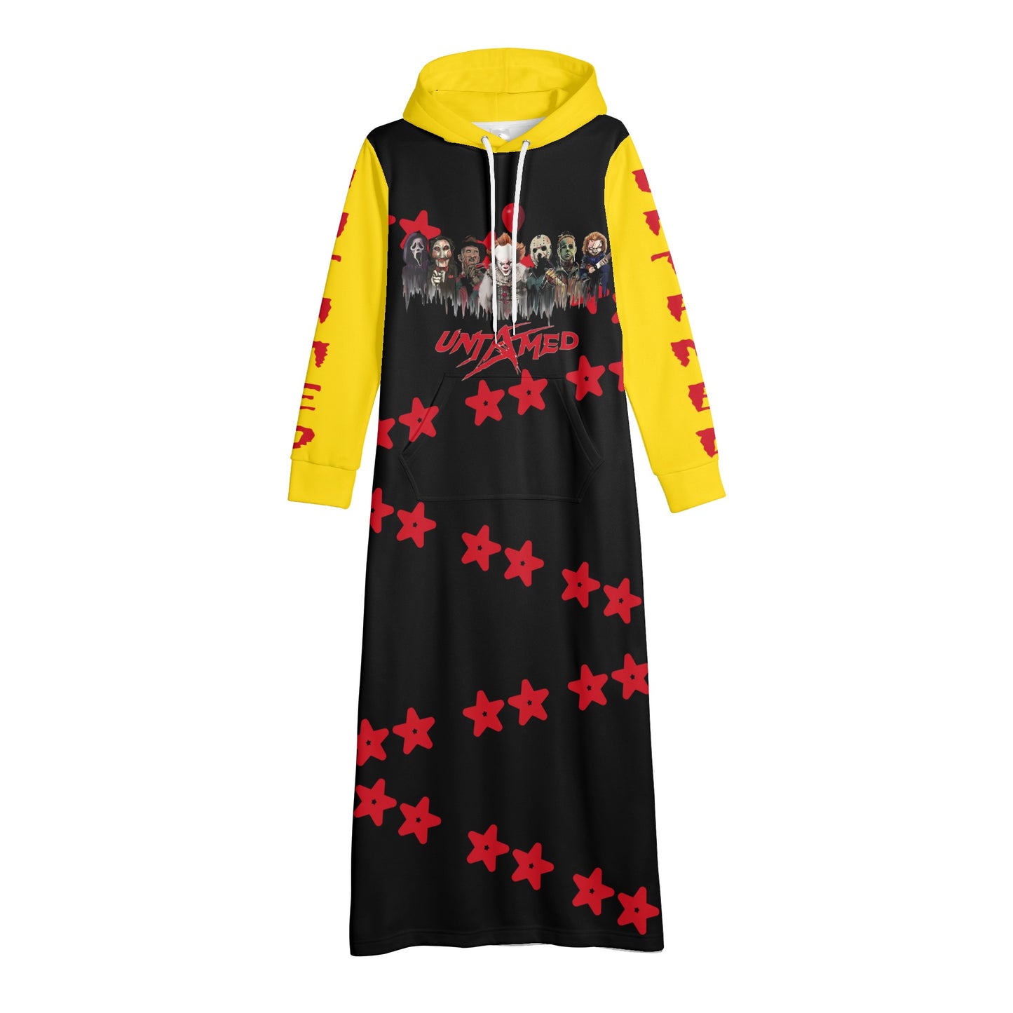 Untamed S.O.S Edition Womens Black/Gold Long Hoodie Dress