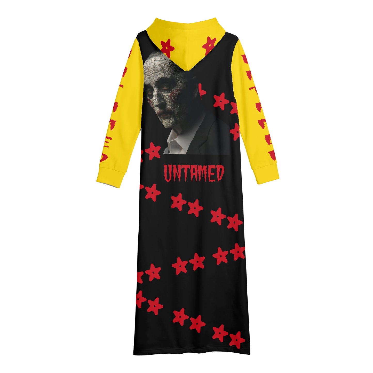 Untamed S.O.S Edition Womens Black/Gold Long Hoodie Dress