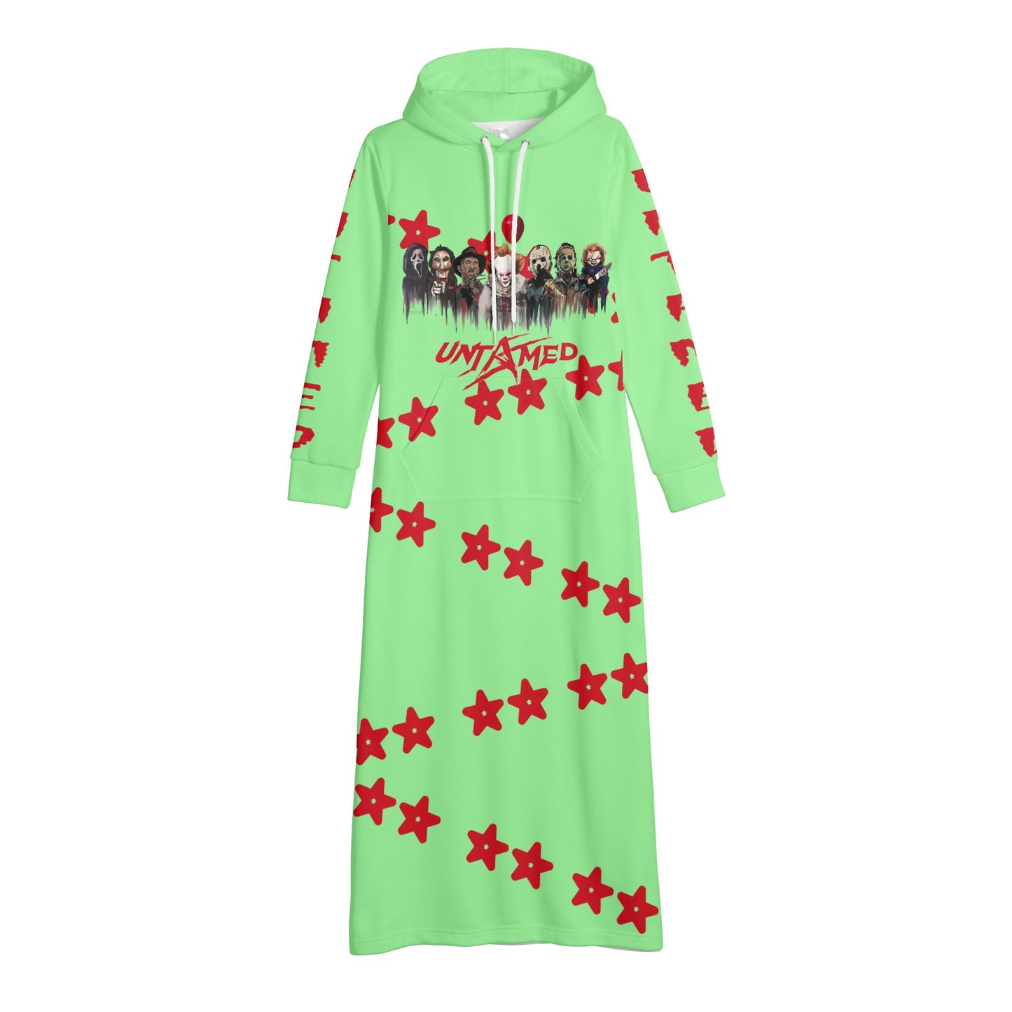 Untamed S.O.S Edition Womens Mint Green Long Hoodie Dress