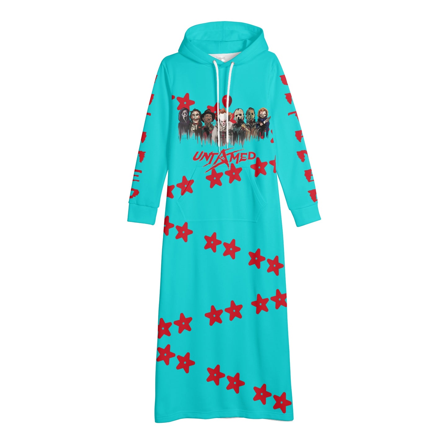 Untamed S.O.S Edition Womens Turquoise Long Hoodie Dress