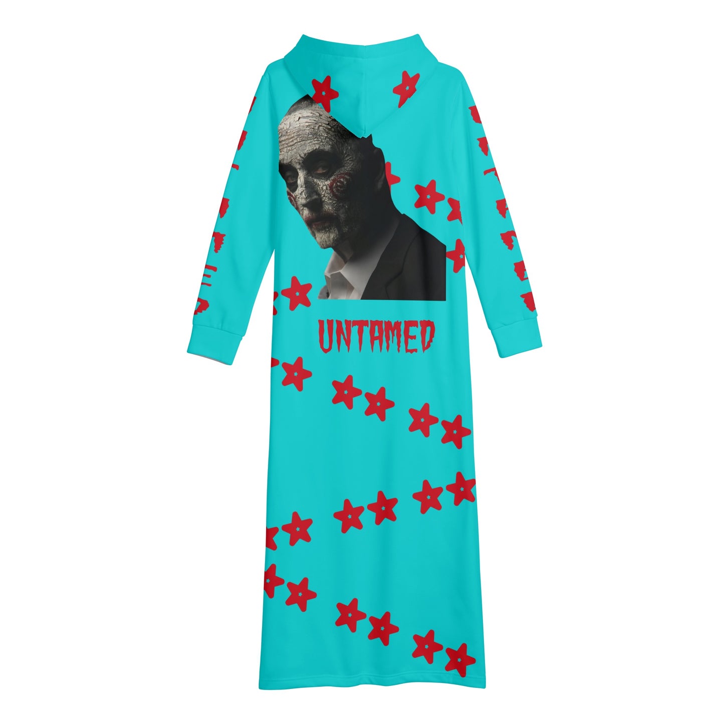 Untamed S.O.S Edition Womens Turquoise Long Hoodie Dress