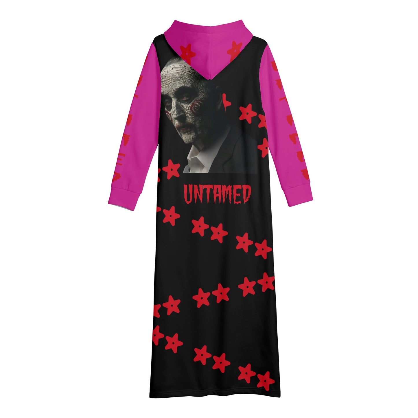 Untamed S.O.S Edition Womens Black/Purple Long Hoodie Dress