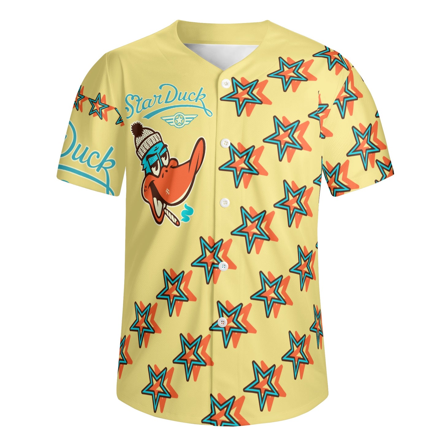 Star Duck S.O.S Edition Mens Tan Short Sleeve Baseball Jersey