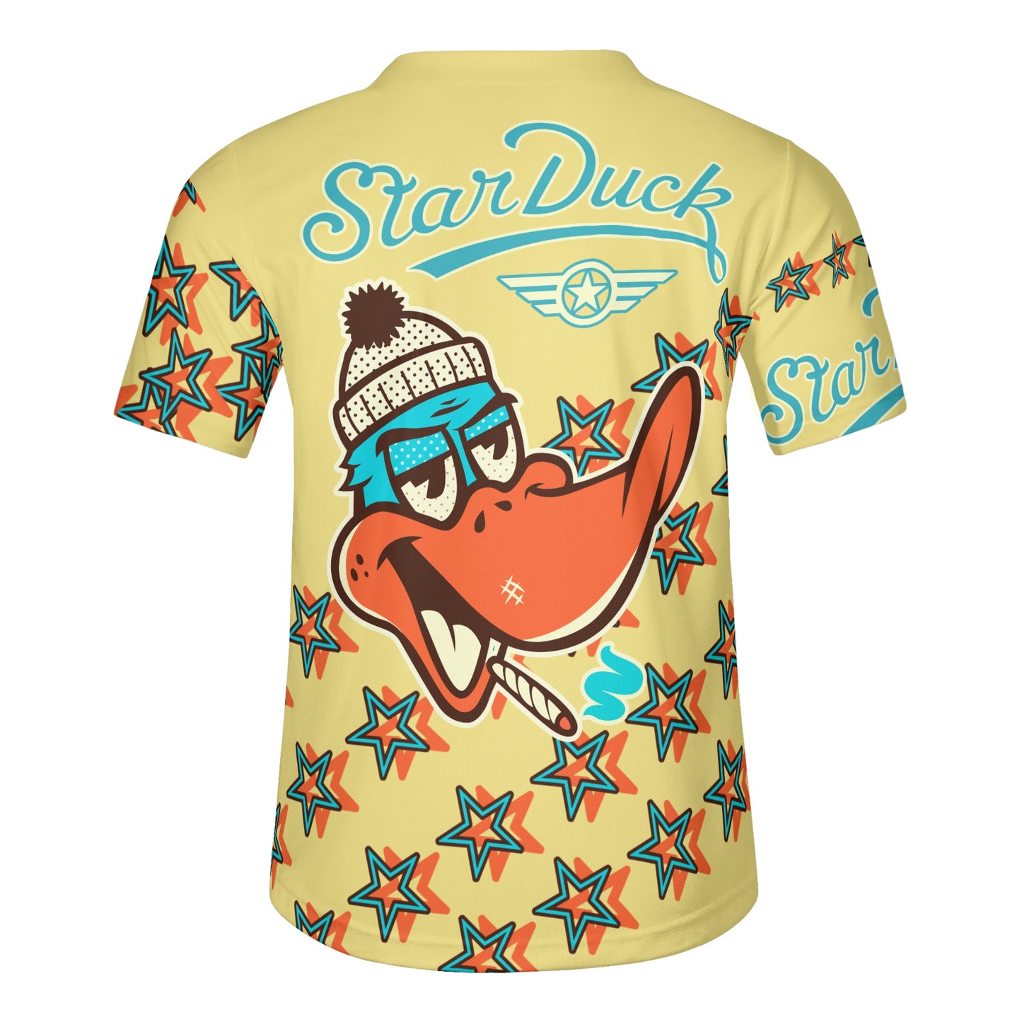 Star Duck S.O.S Edition Mens Tan Short Sleeve Baseball Jersey