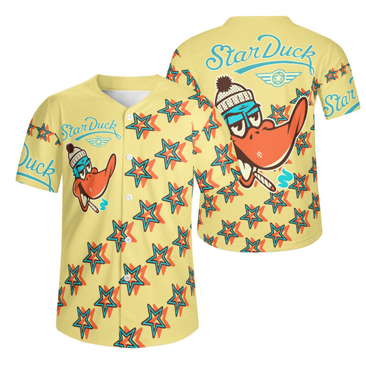 Star Duck S.O.S Edition Mens Tan Short Sleeve Baseball Jersey