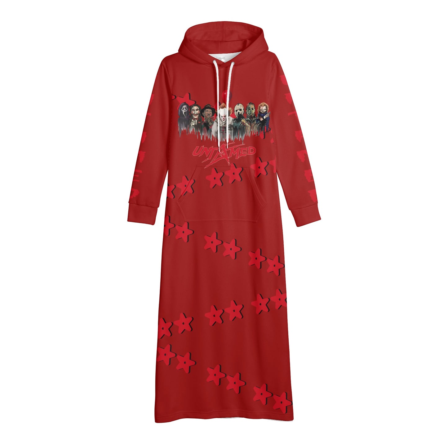 Untamed S.O.S Edition Womens Maroon Long Hoodie Dress