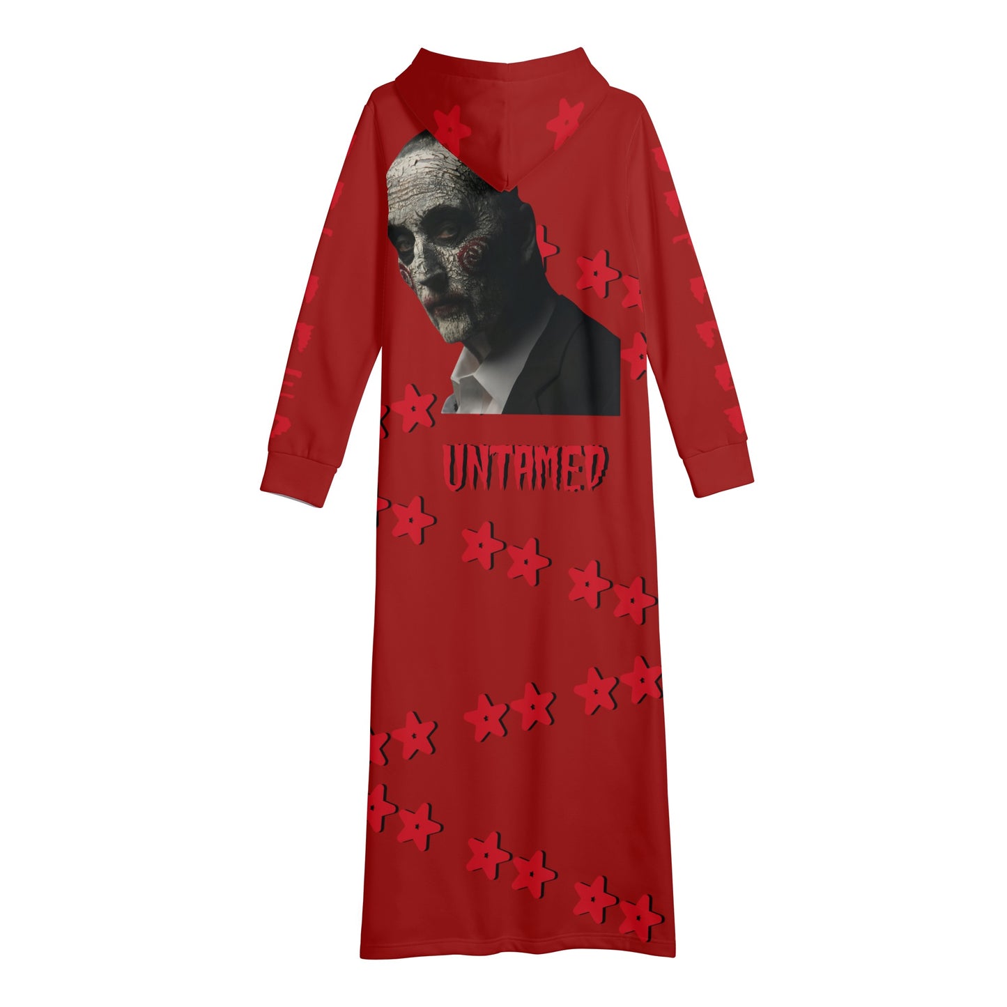 Untamed S.O.S Edition Womens Maroon Long Hoodie Dress