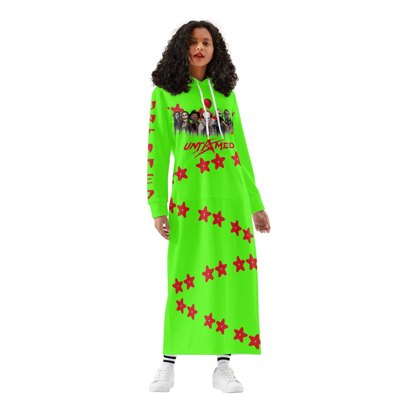 Untamed S.O.S Edition Womens Goo Green Long Hoodie Dress