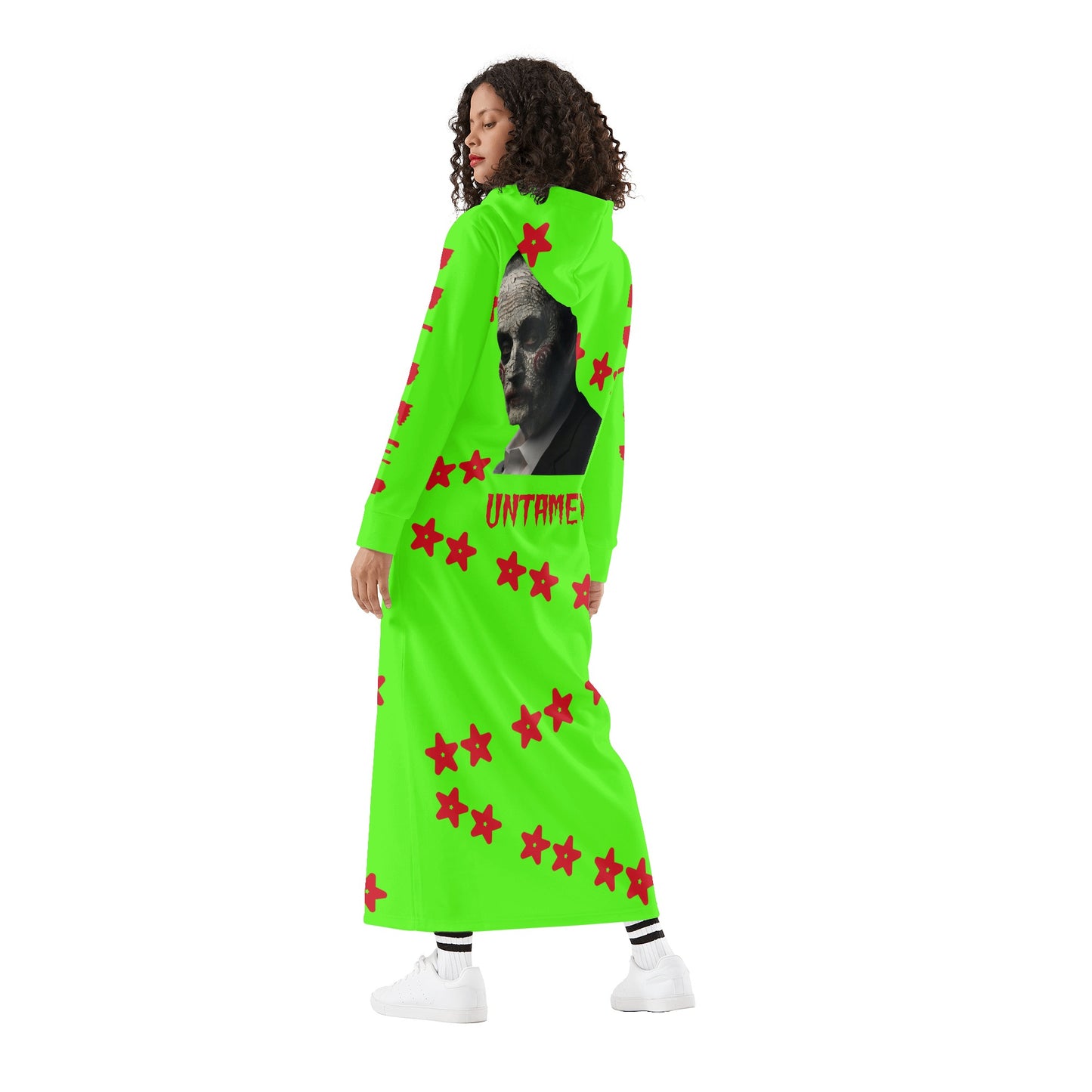 Untamed S.O.S Edition Womens Goo Green Long Hoodie Dress