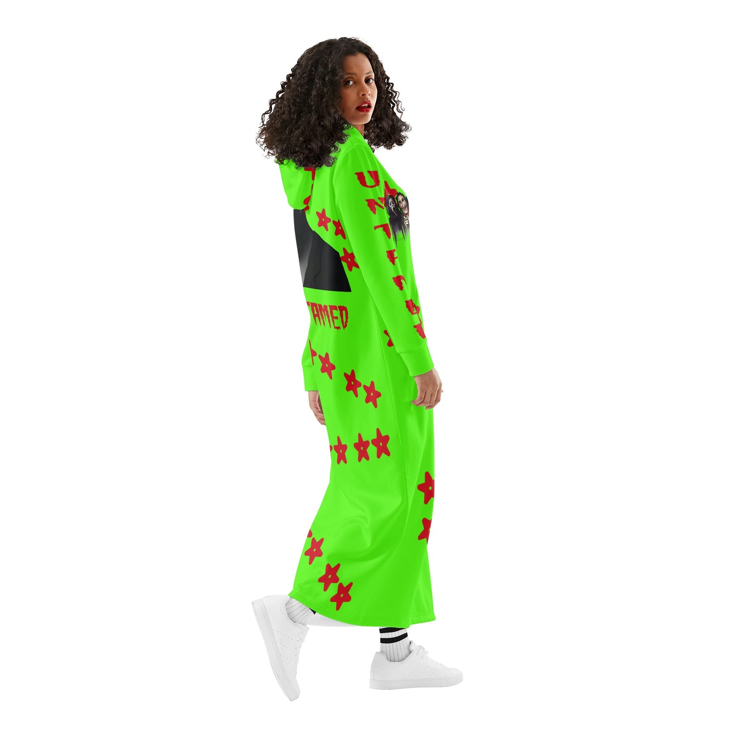 Untamed S.O.S Edition Womens Goo Green Long Hoodie Dress