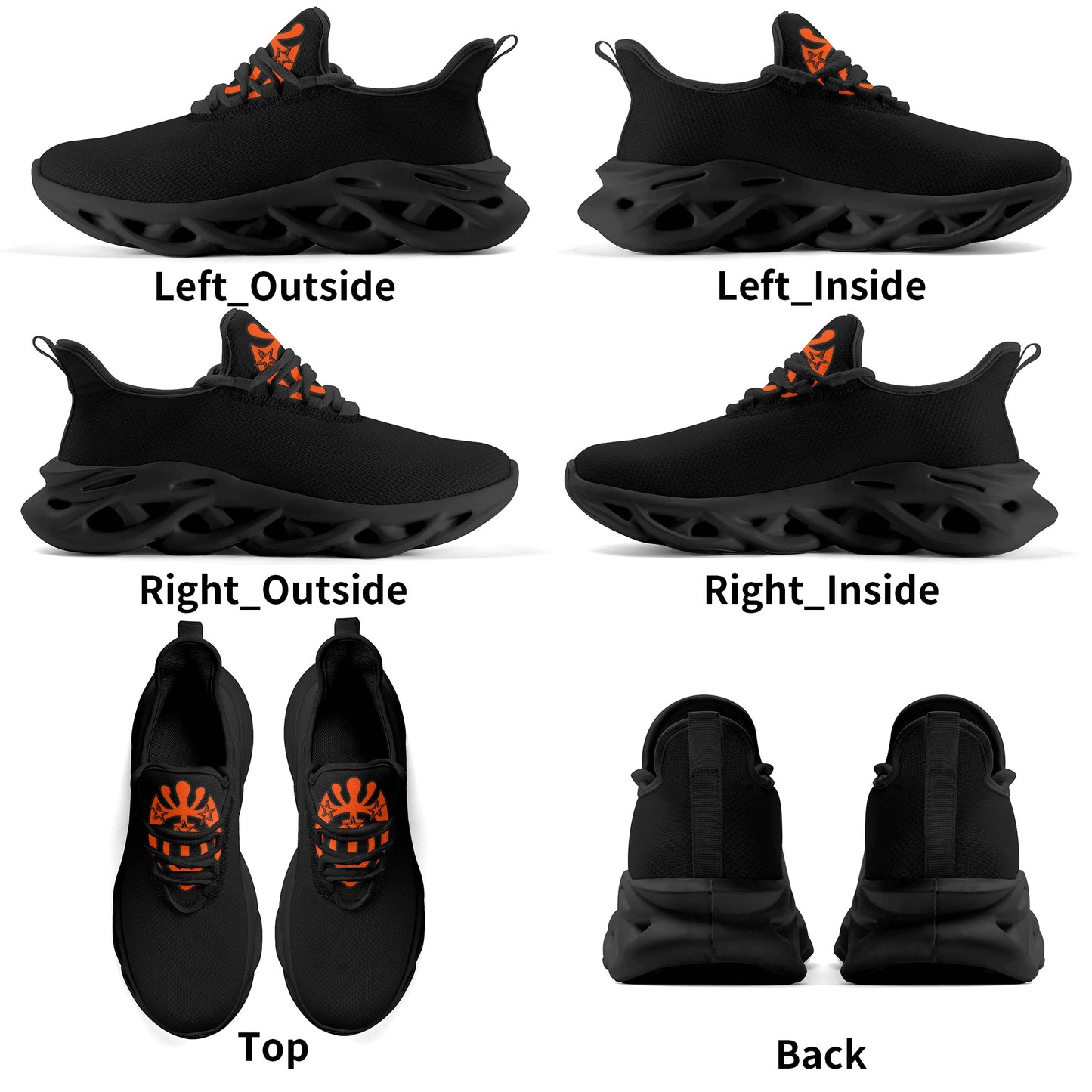 SOS Orbit Zeros Black/DarkOrange Editions Star Kicks