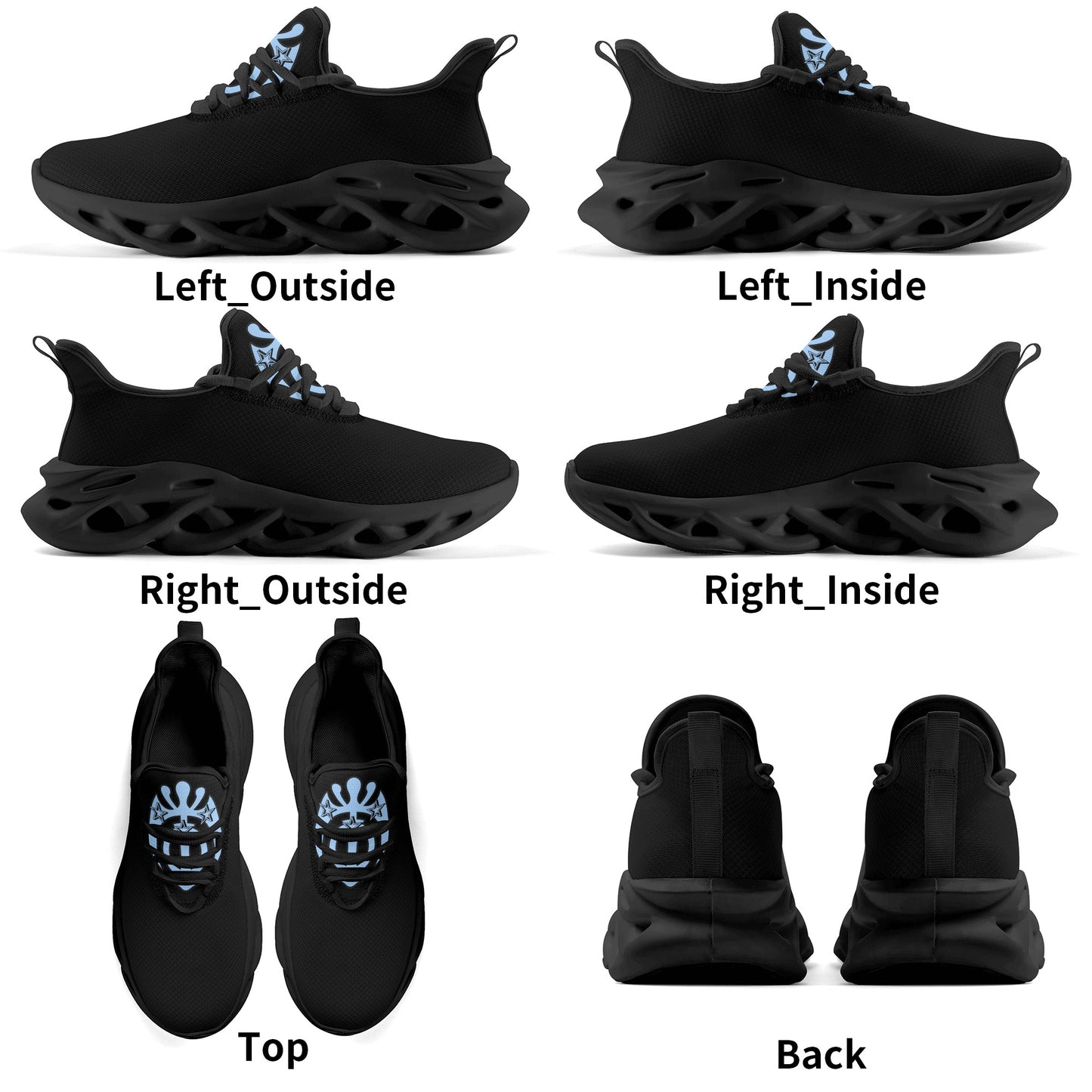 SOS Orbit Zeros Black/SkyBlue Editions Star Kicks