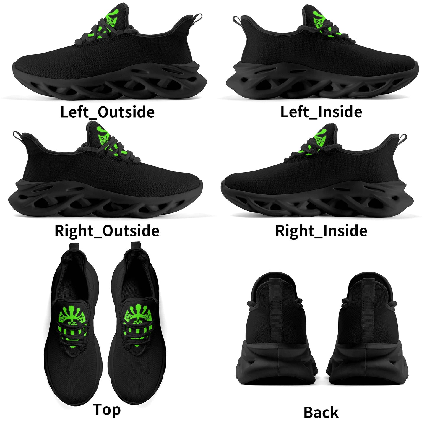 SOS Orbit Zeros Black/GooGreen Editions Star Kicks