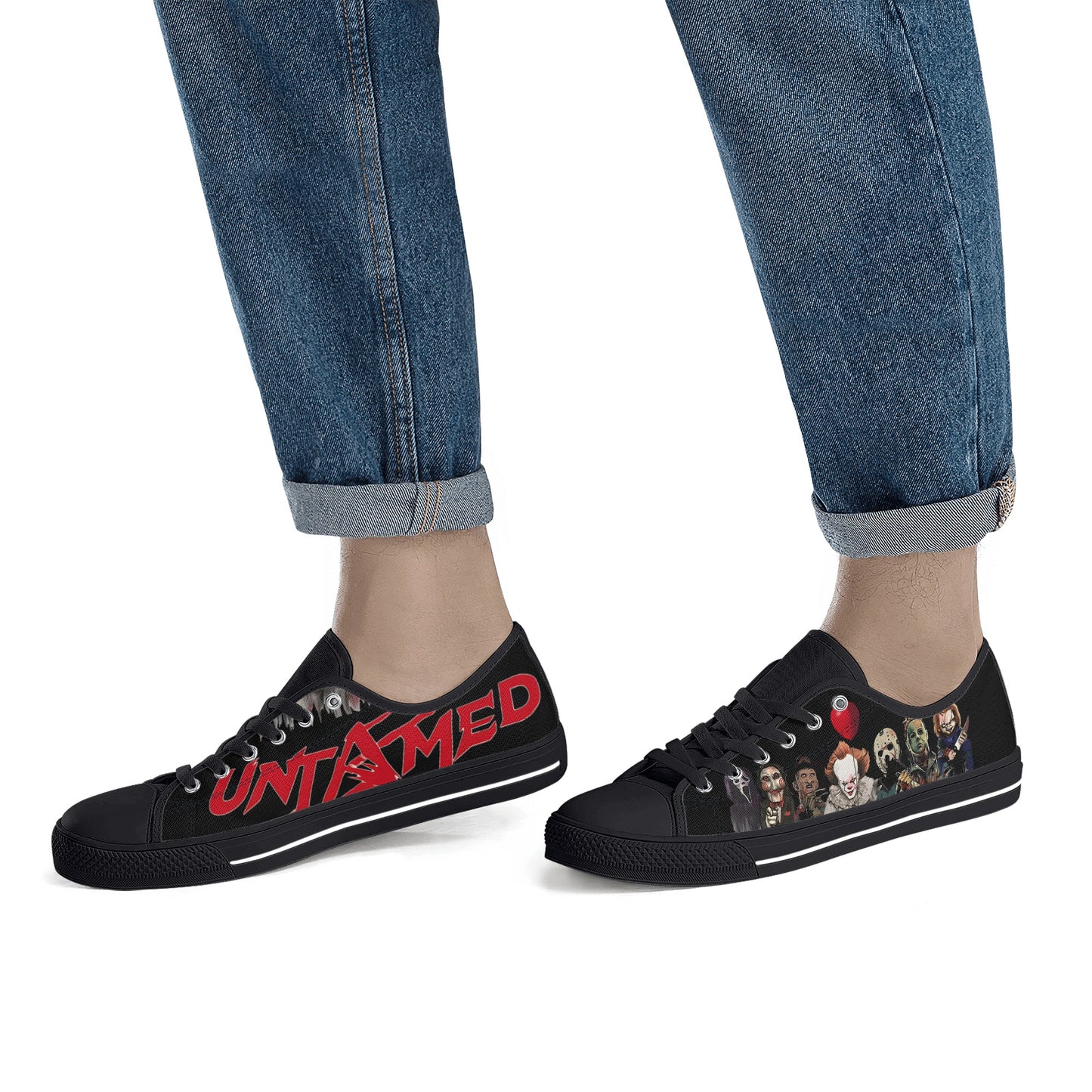 Un-Tamed  S.O.S Edition Mens Black Low Top Star Kicks