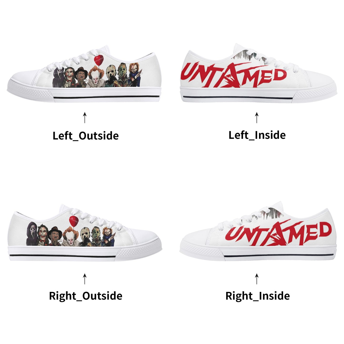 Un-Tamed  S.O.S Edition Mens White Low Top Star Kicks