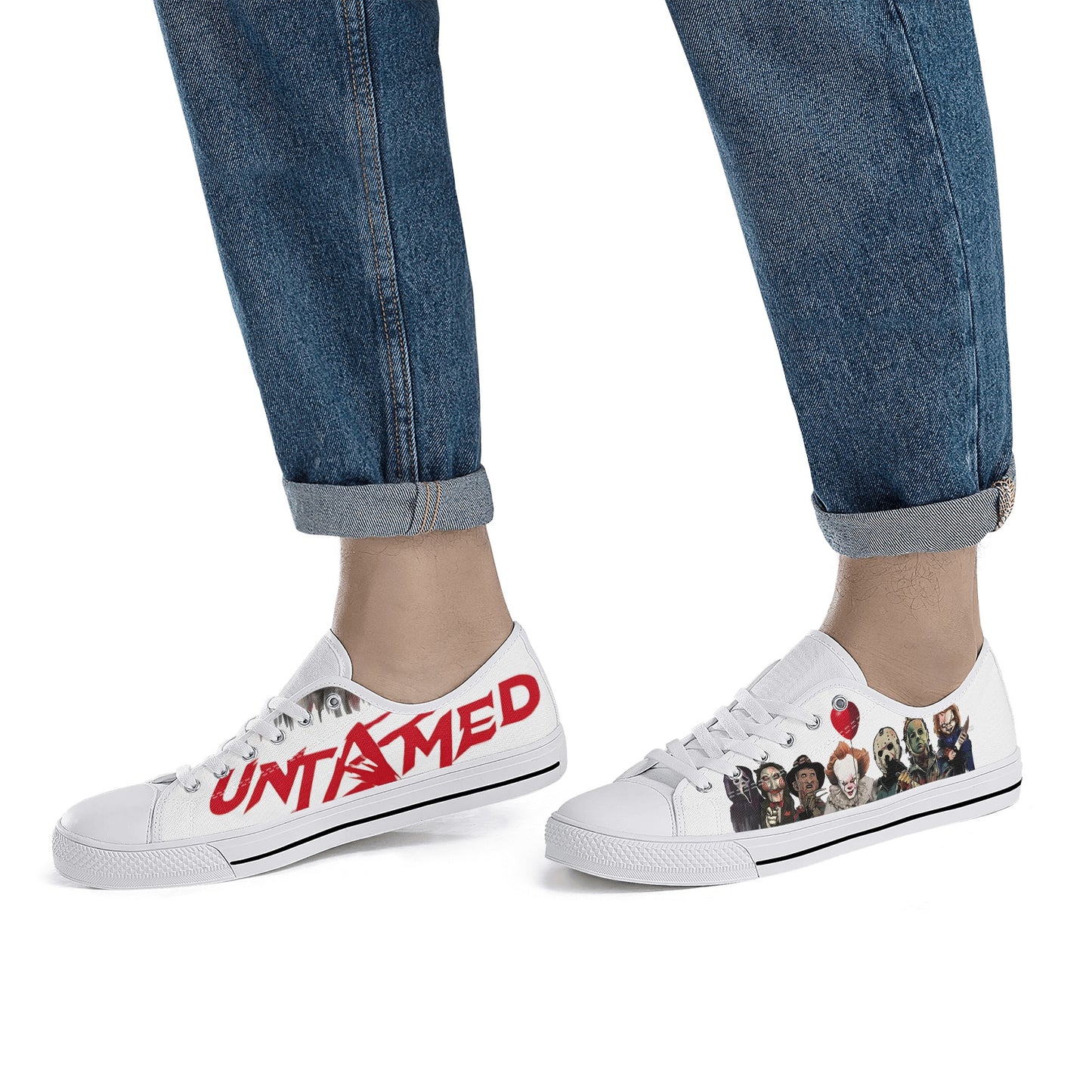 Un-Tamed  S.O.S Edition Mens White Low Top Star Kicks