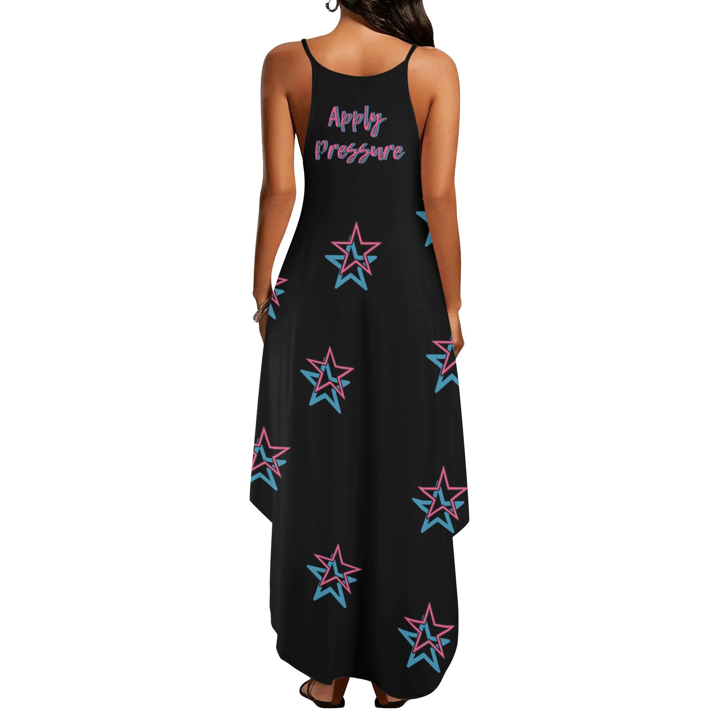 Star Energy 1.0 Womens Black Sleeveless Evening Dress