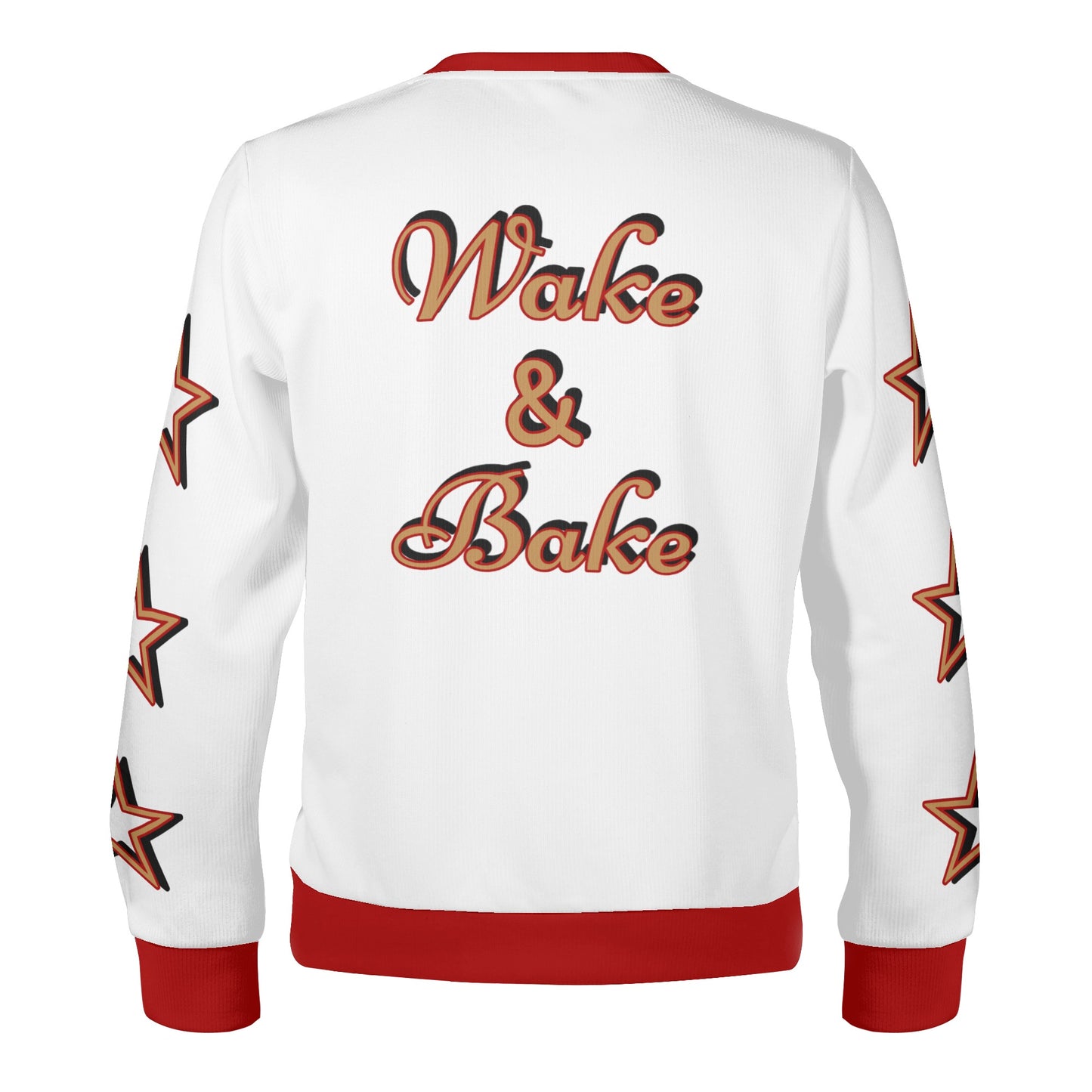 Freshly Baked 4/20 S.O.S Edition White/Maroon Adult Crewneck Sweatshirt