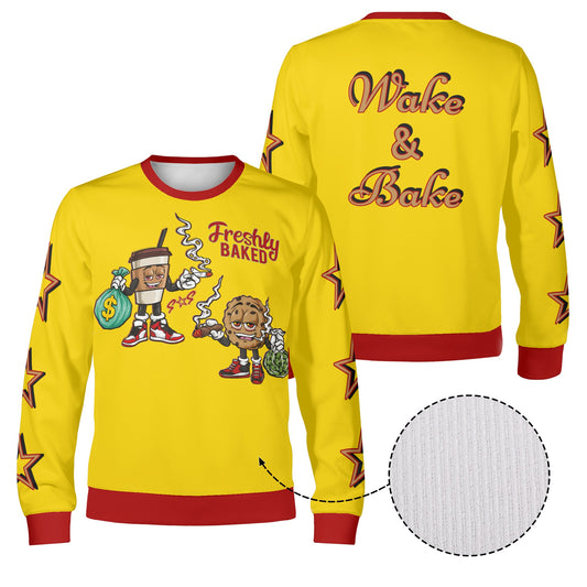 Freshly Baked 4/20 S.O.S Edition Gold/Maroon Adult Crewneck Sweatshirt