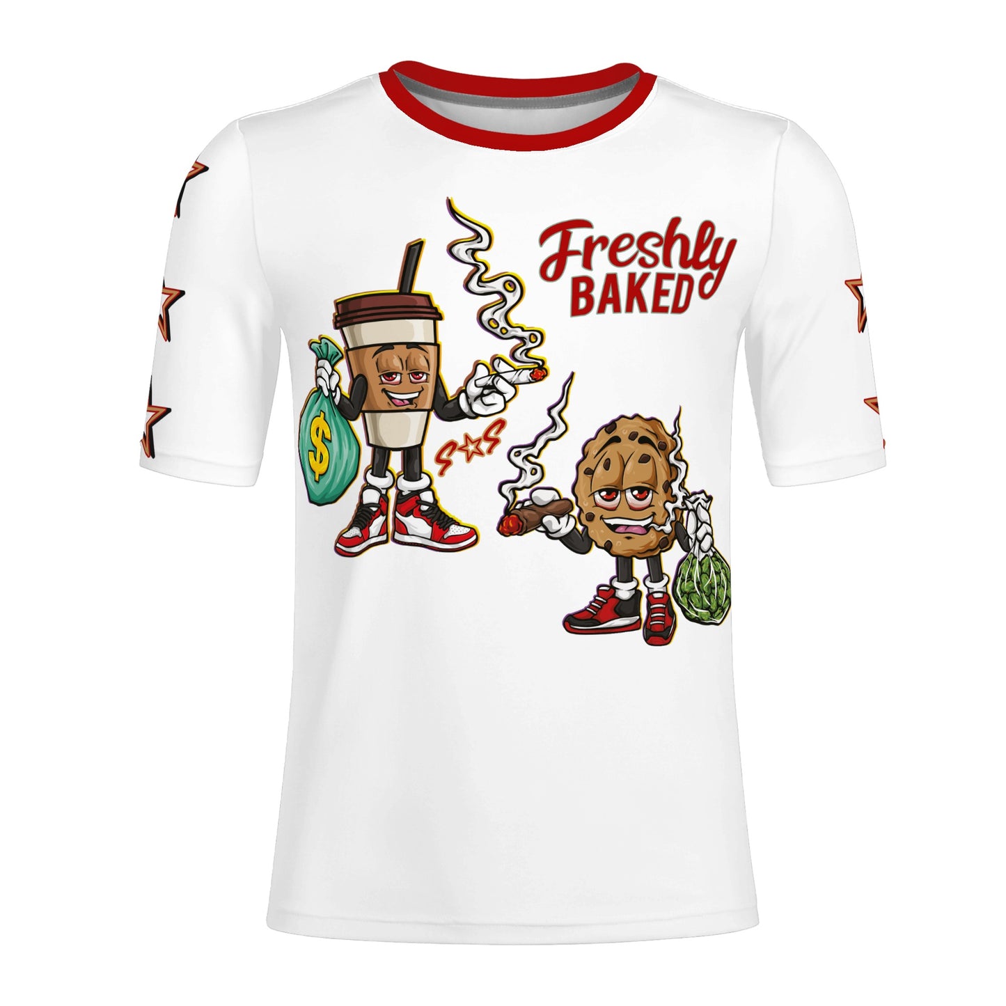 Freshly Baked 4/20 S.O.S Edition Mens White/Maroon T-shirts