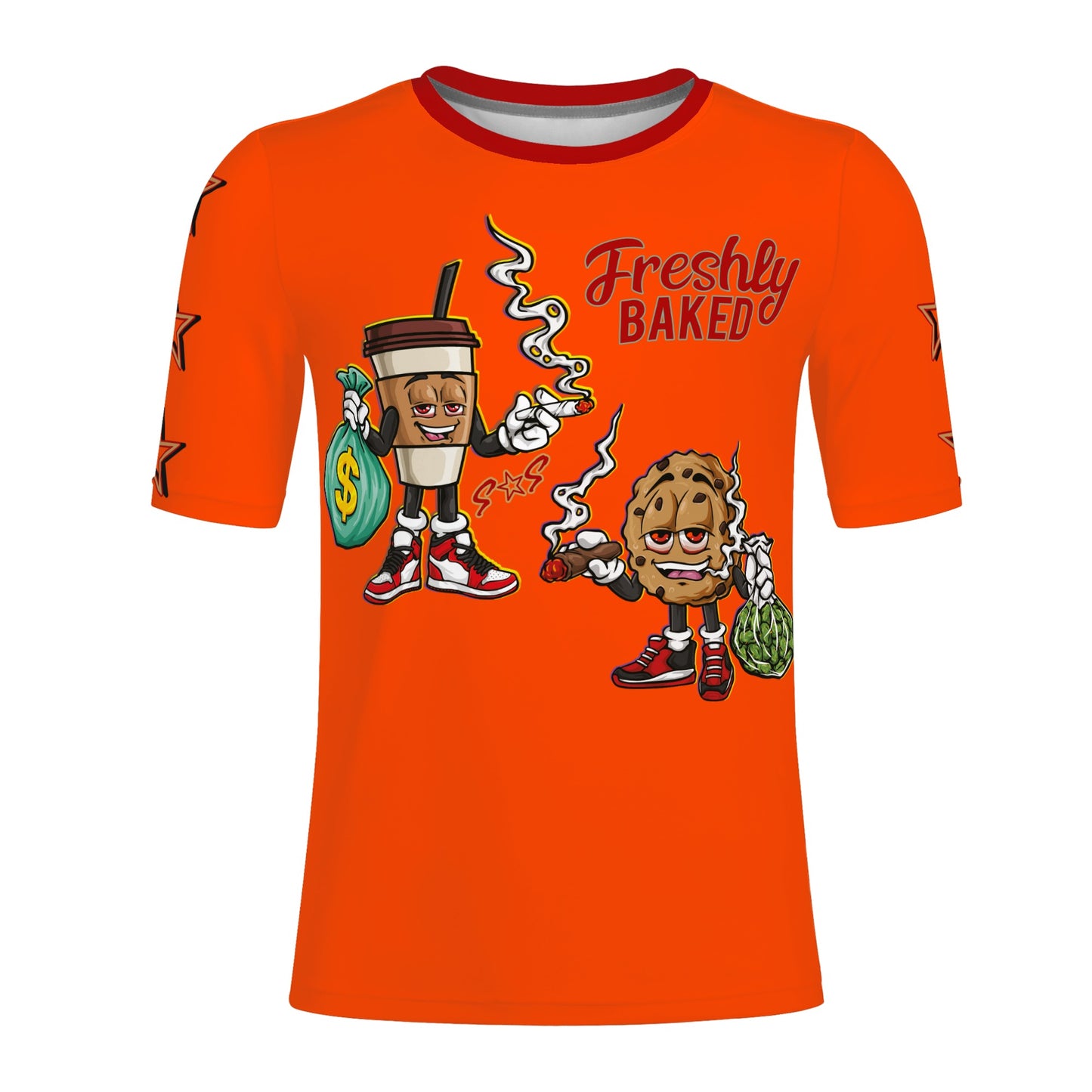 Freshly Baked 4/20 S.O.S Edition Mens DarkOrange/Maroon T-shirts