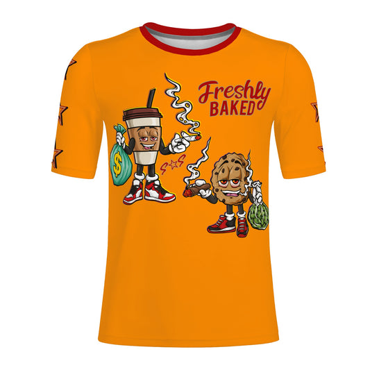 Freshly Baked 4/20 S.O.S Edition Mens Orange/Maroon T-shirts