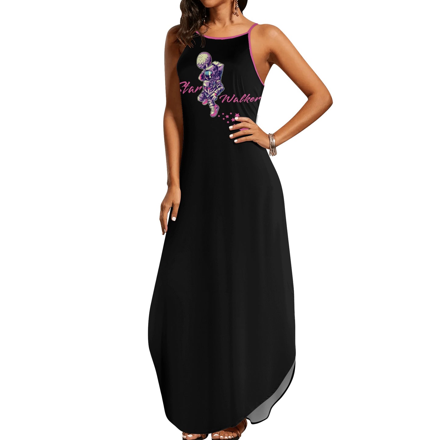 Star Walker 2.0 Womens Black Sleeveless Evening Dress