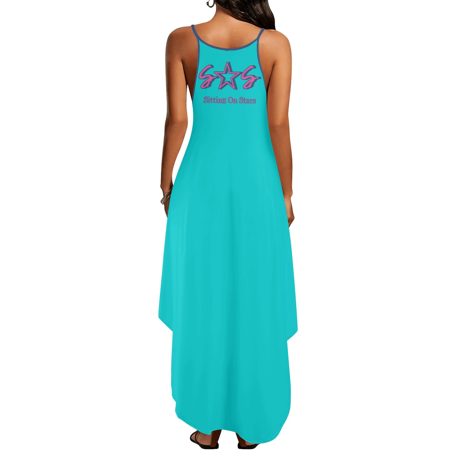 Star Walker 2.0 Womens Turquoise Sleeveless Evening Dress