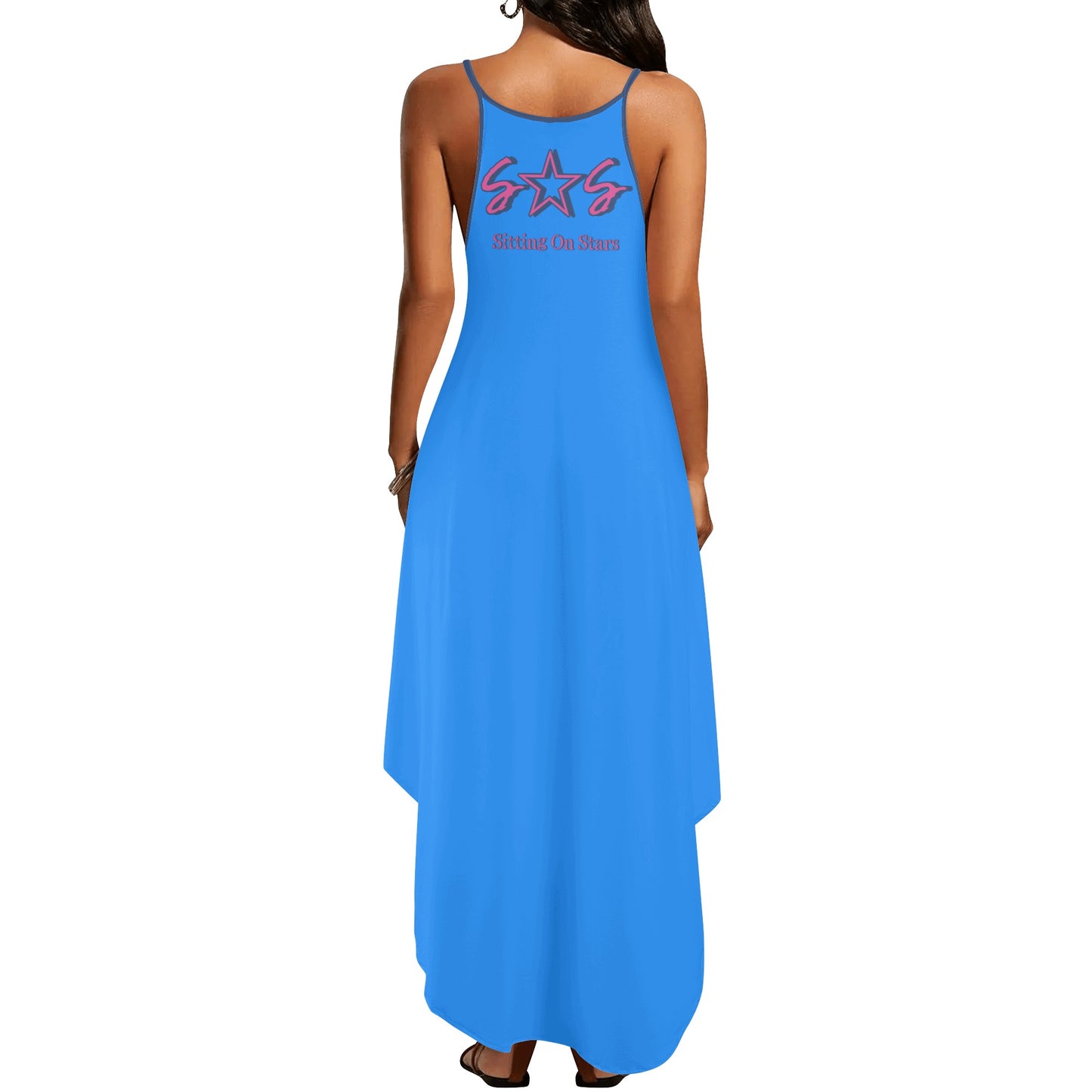 Star Walker 2.0 Womens Blue Sleeveless Evening Dress