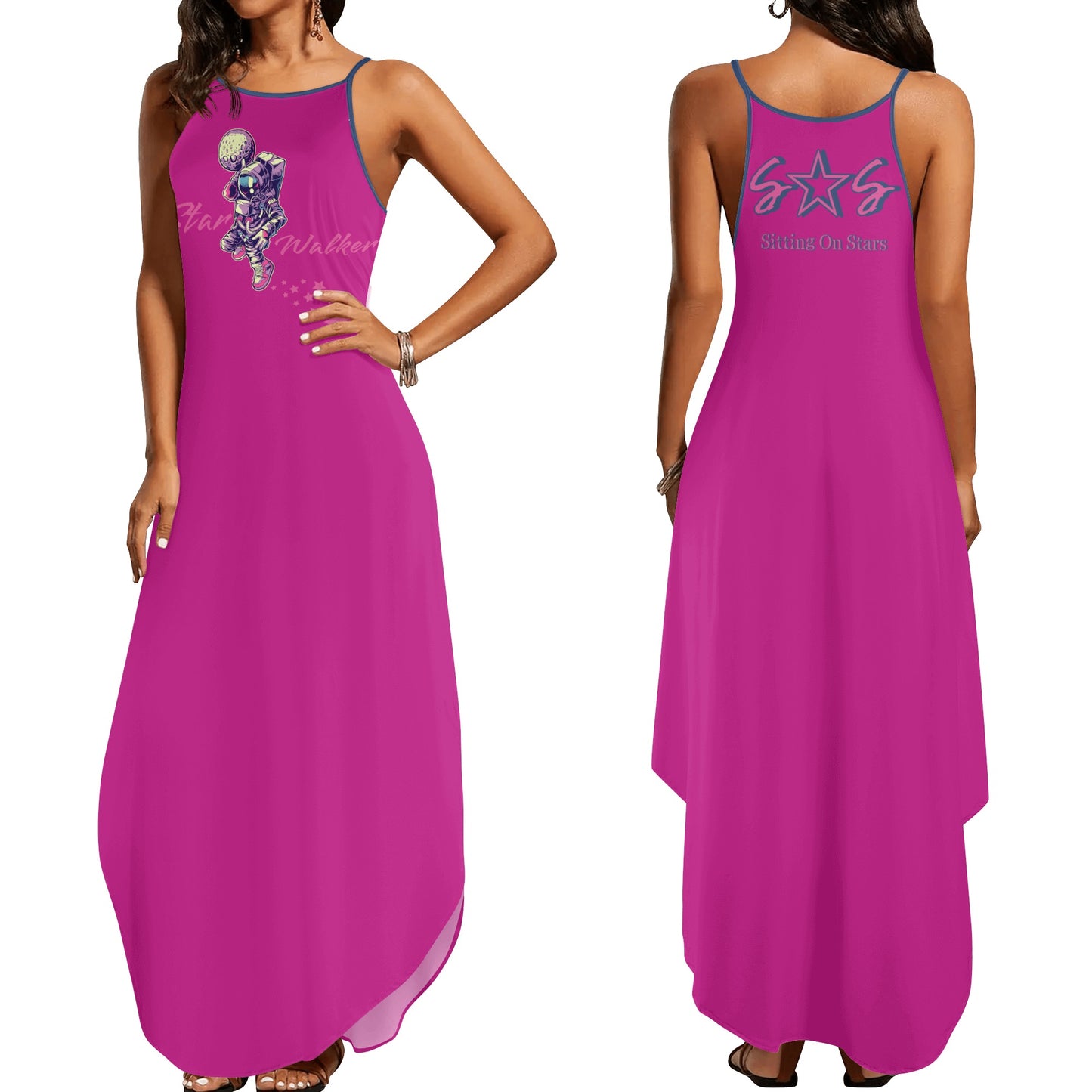 Star Walker 2.0 Womens Purple Sleeveless Evening Dress