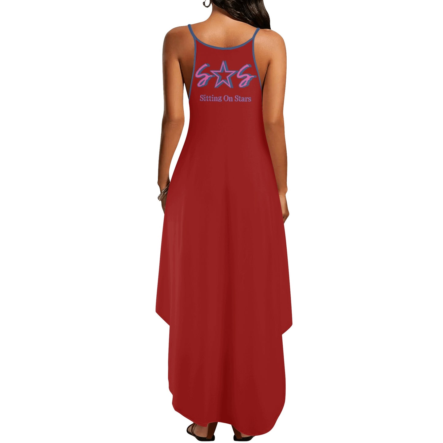 Star Walker 2.0 Womens Maroon Sleeveless Evening Dress