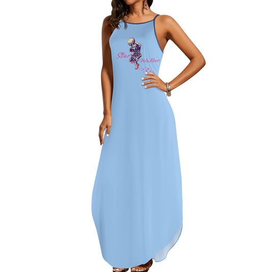 Star Walker 2.0 Womens Sky Blue Sleeveless Evening Dress