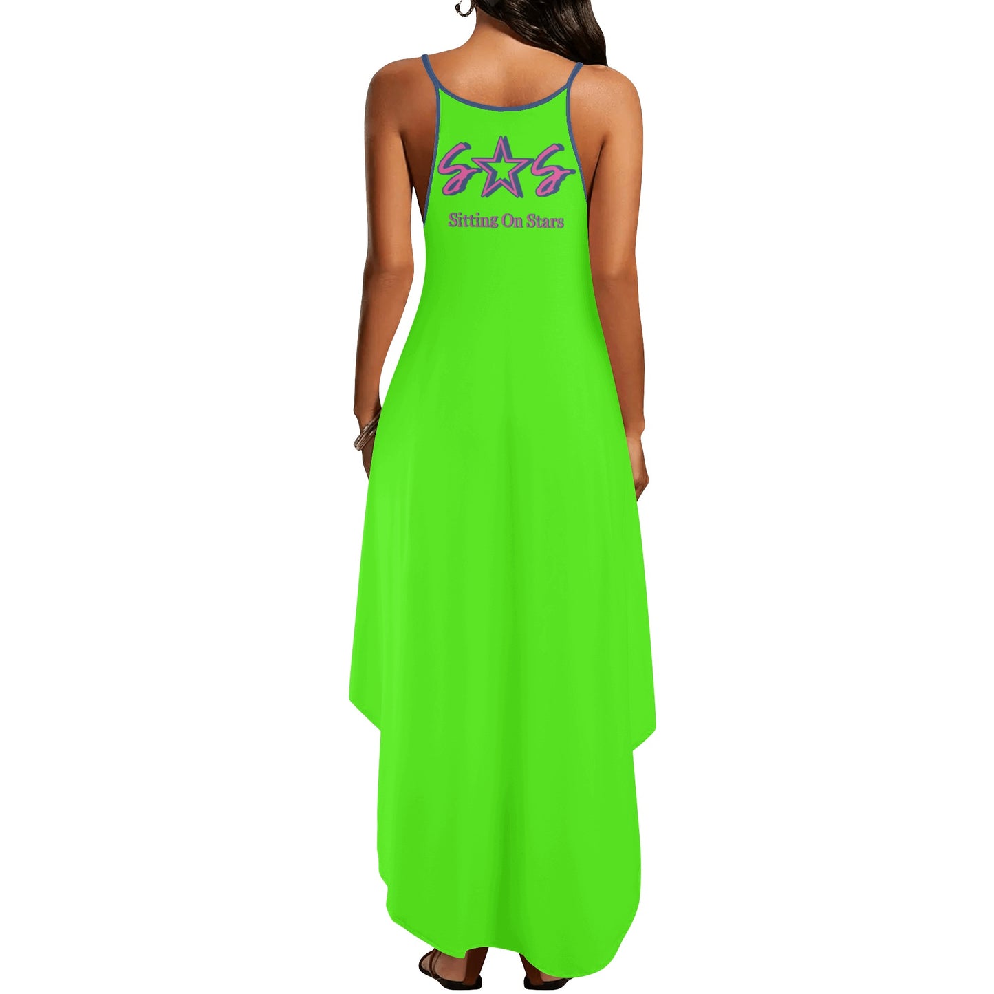 Star Walker 2.0 Womens Goo Green Sleeveless Evening Dress