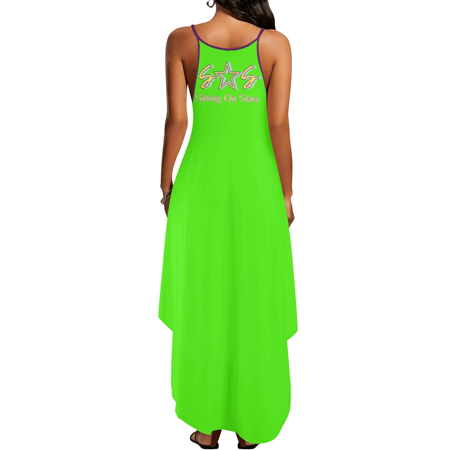 Be Kind (Pride Edition) Womens Goo Green Sleeveless Evening Dress