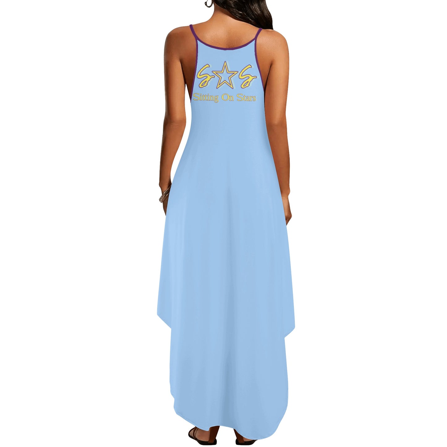 Be Kind (Pride Edition) Womens Sky Blue Sleeveless Evening Dress