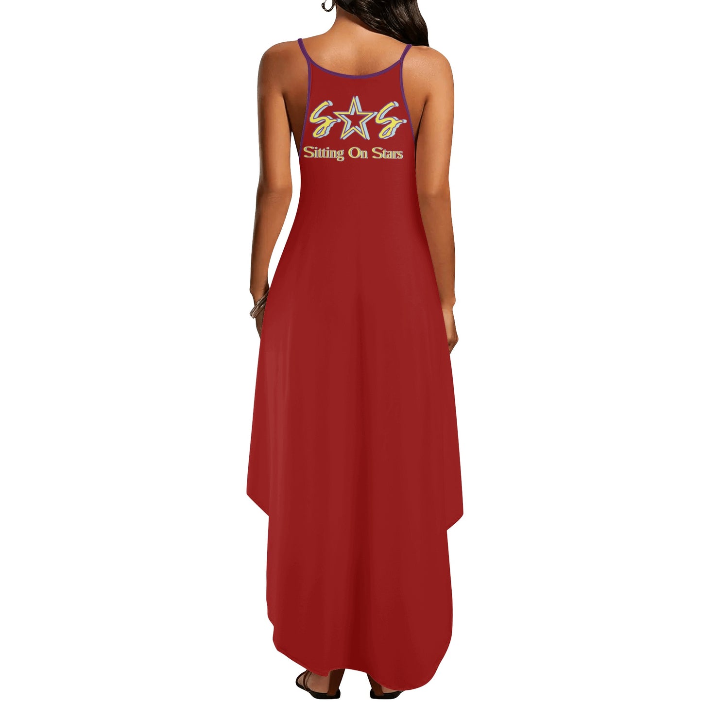 Be Kind (Pride Edition) Womens Maroon Sleeveless Evening Dress