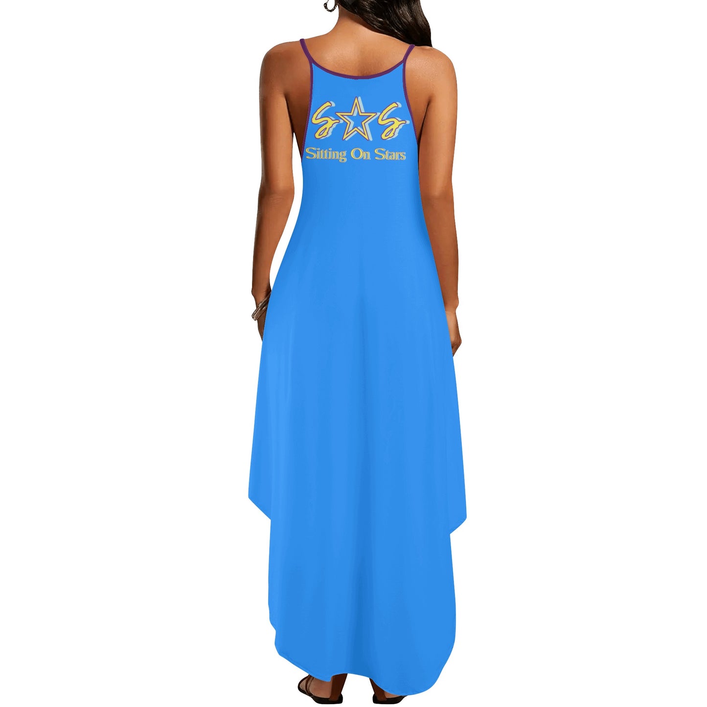 Be Kind (Pride Edition) Womens Blue Sleeveless Evening Dress