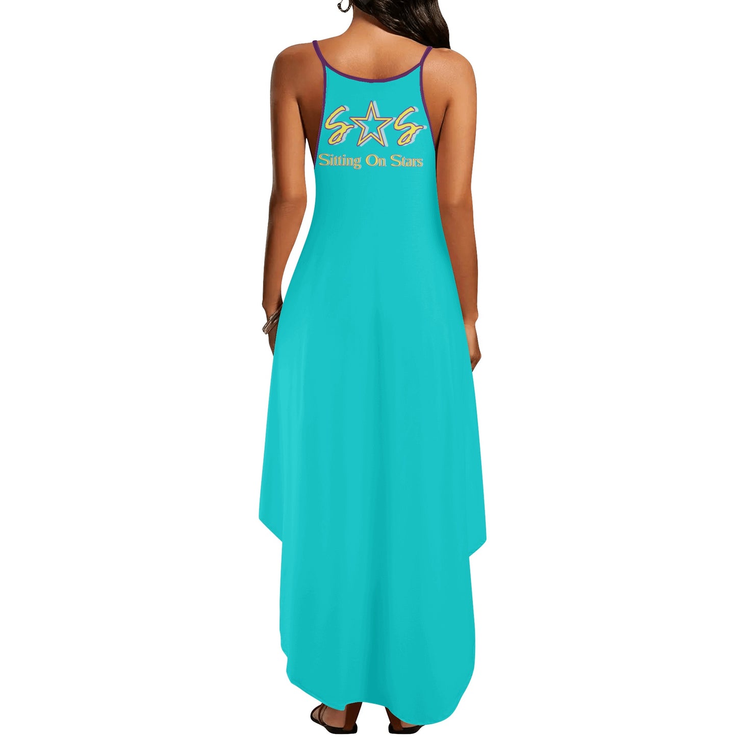 Be Kind (Pride Edition) Womens Turquoise Sleeveless Evening Dress