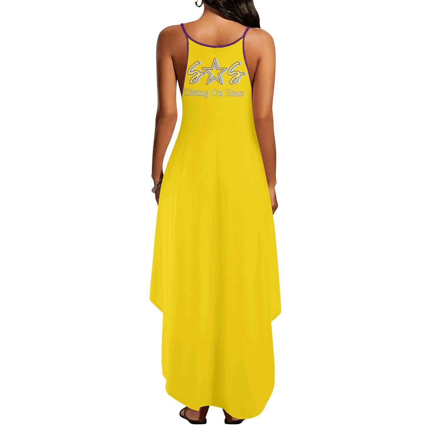 Be Kind (Pride Edition) Womens Gold Sleeveless Evening Dress