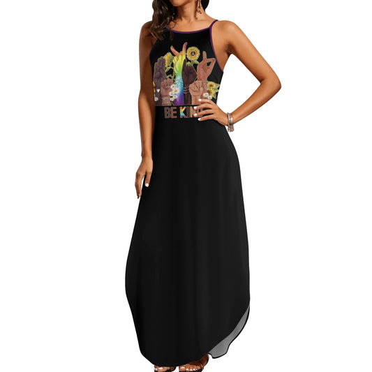 Be Kind (Pride Edition) Womens Black Sleeveless Evening Dress