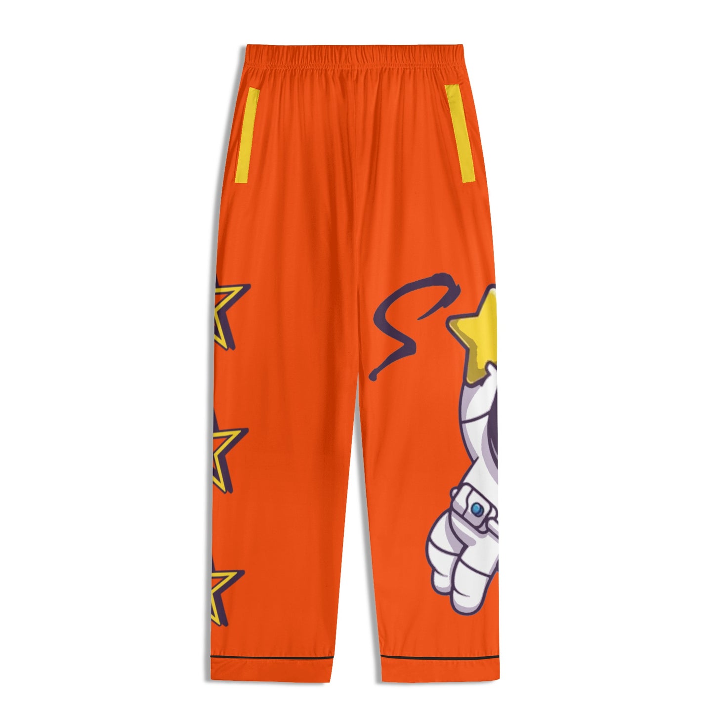 Space Man 23 Children DarkOrange/Gold Long Sleeve Nightwear Pajama Set