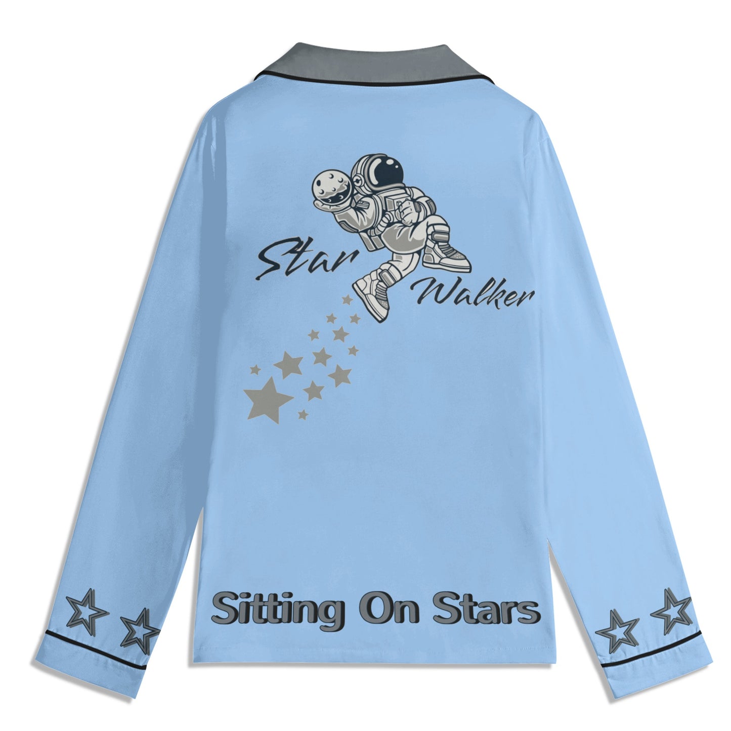 Star Walker 1.0 Children SkyBlue/Grey Long Sleeve Nightwear Pajama Set