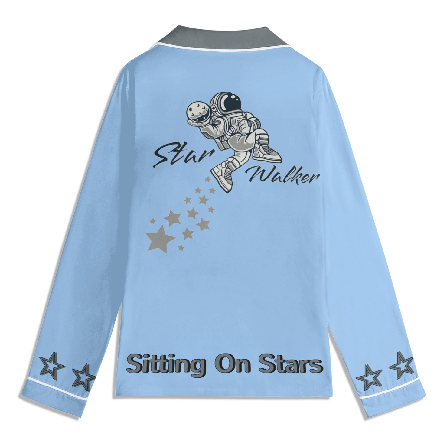 Star Walker 1.0 Children SkyBlue/Grey Long Sleeve Nightwear Pajama Set