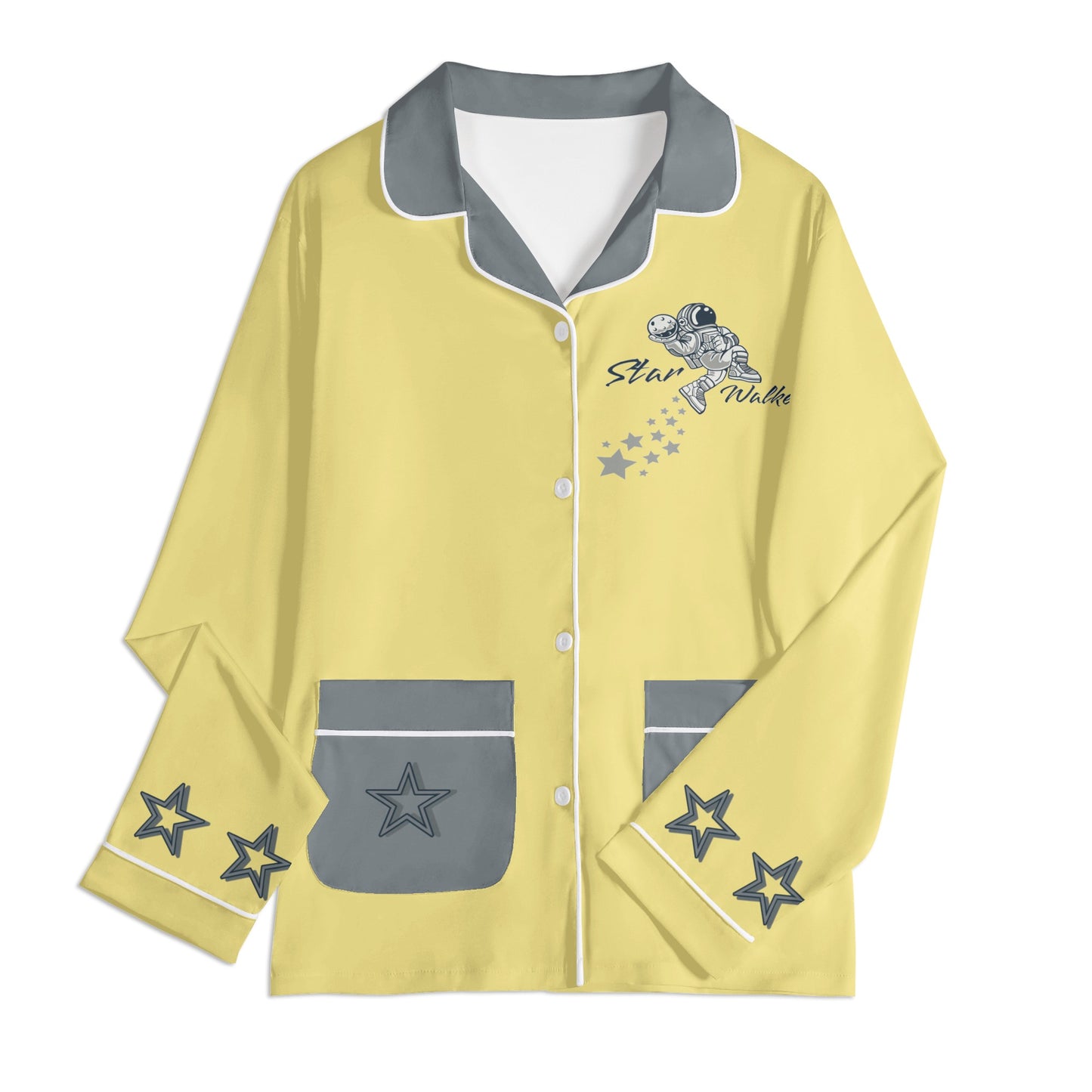 Star Walker 1.0 Children Tan/Grey Long Sleeve Nightwear Pajama Set