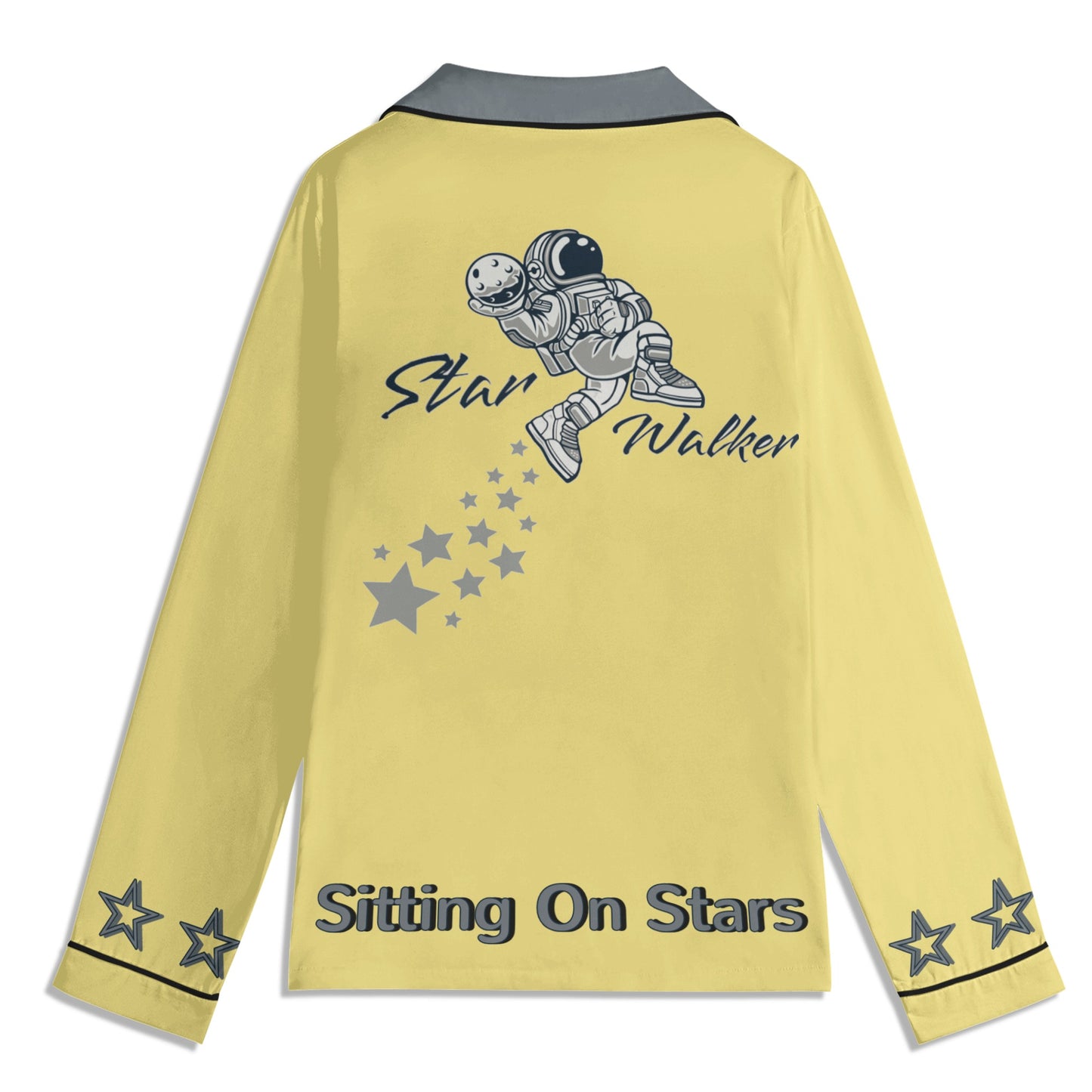 Star Walker 1.0 Children Tan/Grey Long Sleeve Nightwear Pajama Set