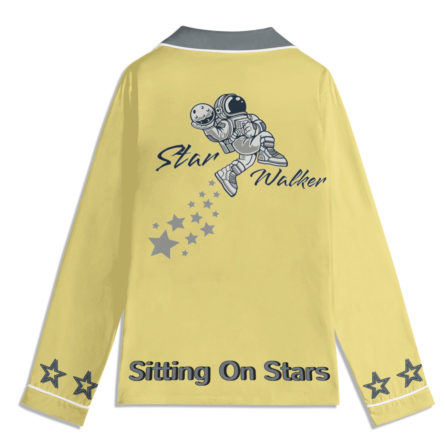 Star Walker 1.0 Children Tan/Grey Long Sleeve Nightwear Pajama Set