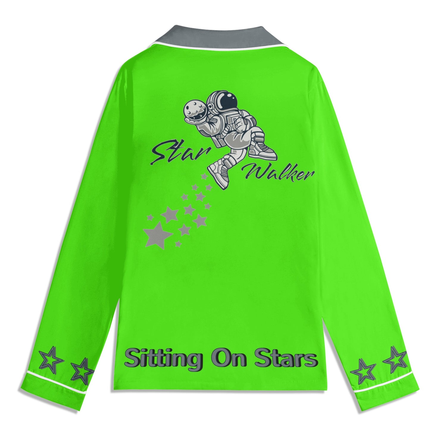 Star Walker 1.0 Children GooGreen/Grey Long Sleeve Nightwear Pajama Set