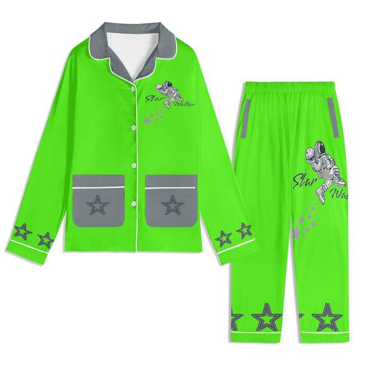 Star Walker 1.0 Children GooGreen/Grey Long Sleeve Nightwear Pajama Set